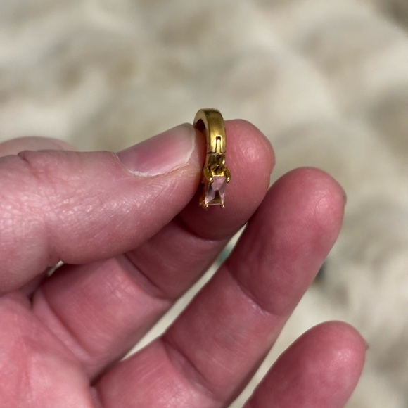 Louise Carter Gold Huggie Hoops - Picture 4 of 5